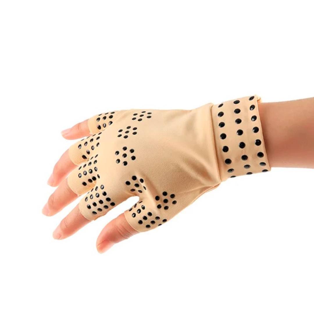Lisslune | Fingerless Gloves for Arthritis & Pain Relief - Magnetic Compression for Improved Circulation and Reduced Swelling