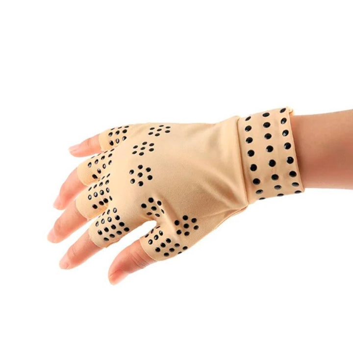 Lisslune | Fingerless Gloves for Arthritis & Pain Relief - Magnetic Compression for Improved Circulation and Reduced Swelling