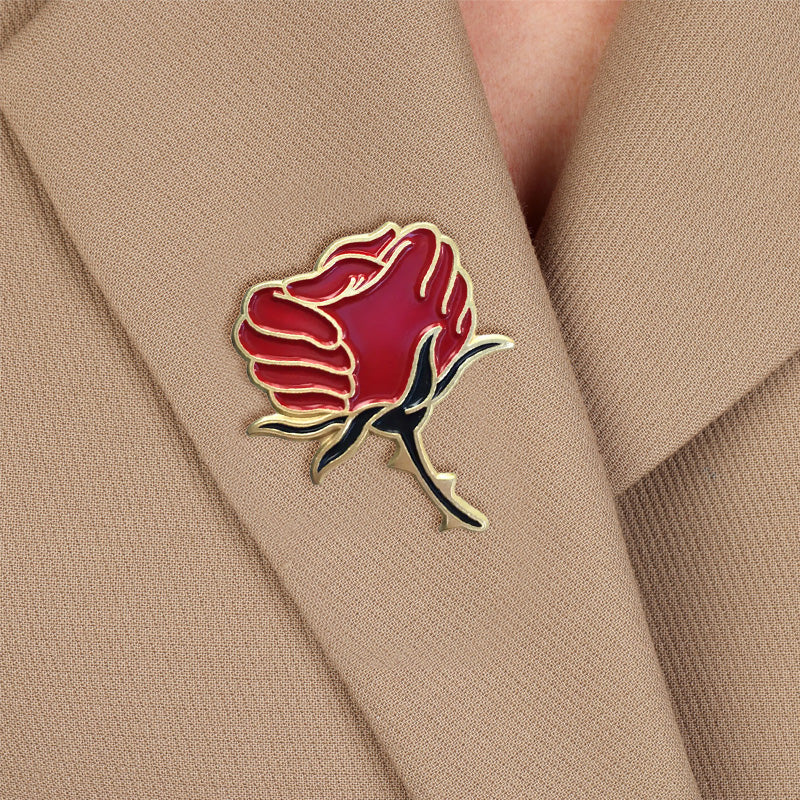 Lisslune | Rose Resilience Enamel Lapel Pin