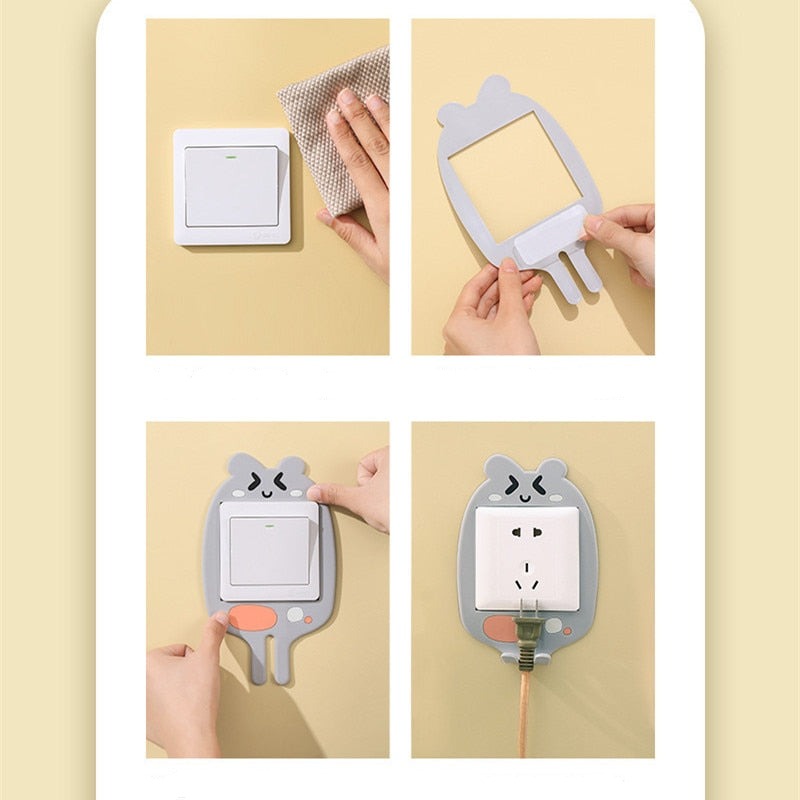 Lisslune | 3D Luminous Cartoon Hook Outlet Sticker