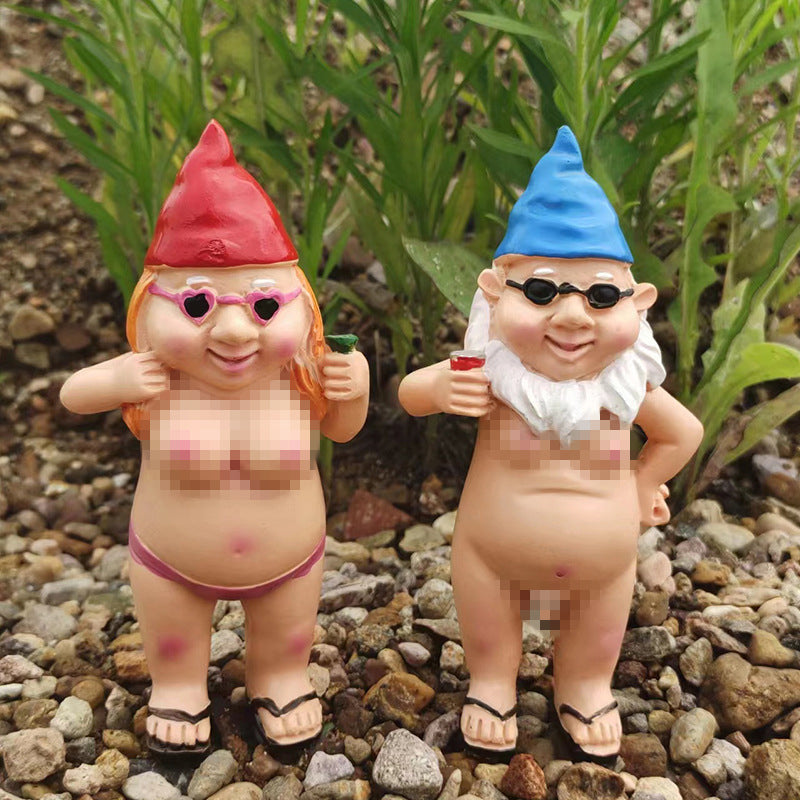 Lisslune | Cheeky Garden Gnome Funny Statue