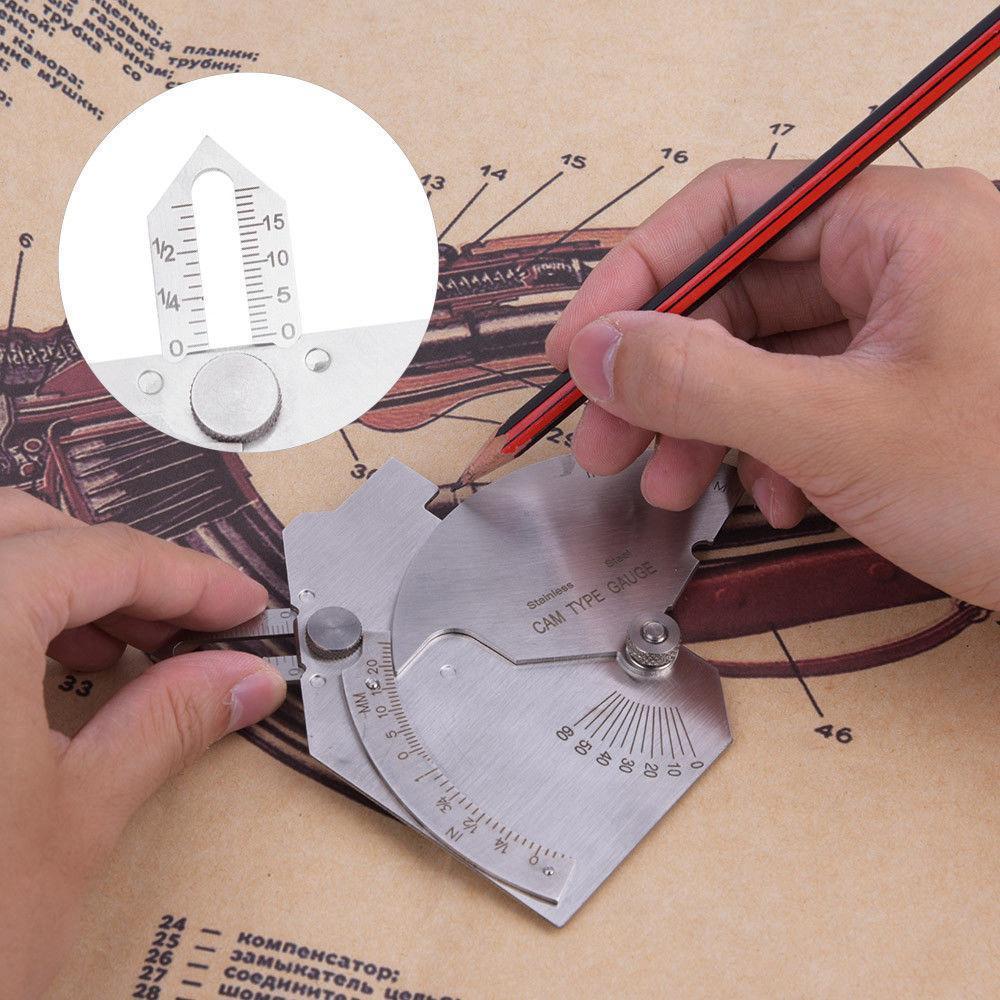 Lisslune | Welding Inspection Ruler, Welding Gauge with Curved Disc