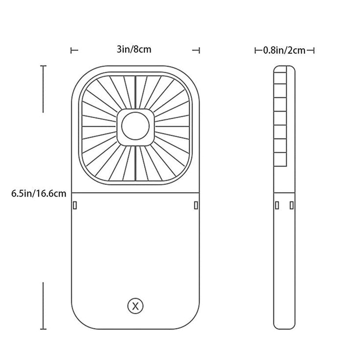 Lisslune | Folding Small Desk Fan