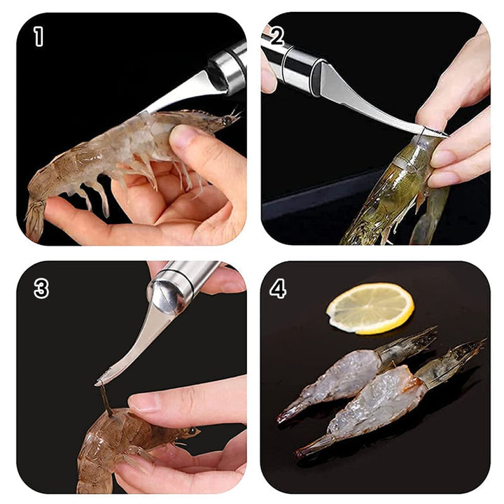 Lisslune | Stainless Steel Shrimp Peeler Tool