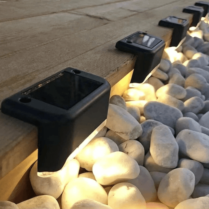 Lisslune | Self-Adhesive Solar Outdoor Lights – Waterproof Wall-Mounted LED Step Lamps for Gardens, Patios & Pathways