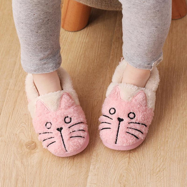 Lisslune | Cute Cat Plush Slippers for Kids