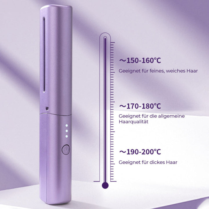 Lisslune | Portable wireless hair straightener for travel