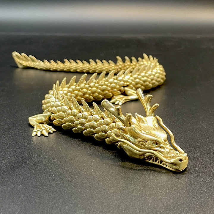 Lisslune | Gold dragon with movable joints