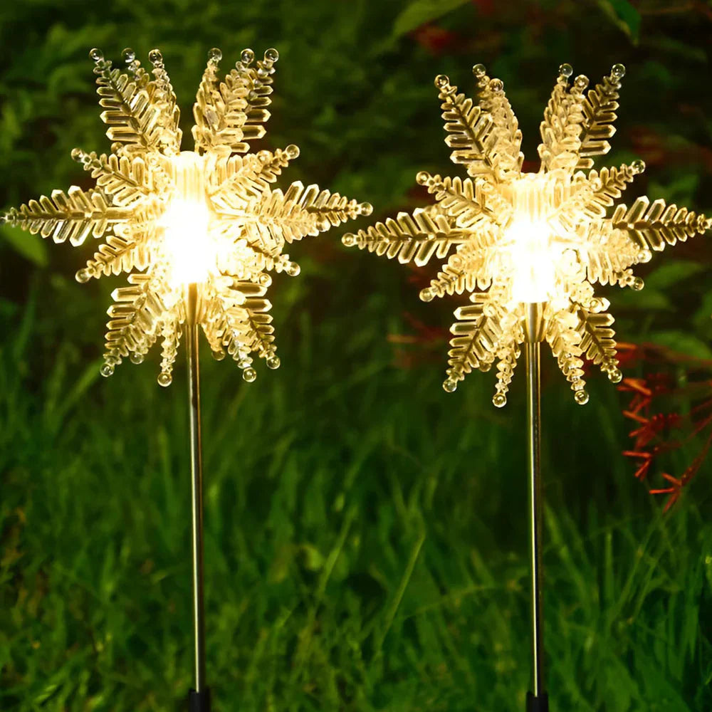 Lisslune | FrostyGlow - Waterproof LED Solar-Powered Snowflake Decoration Light for the Lawn
