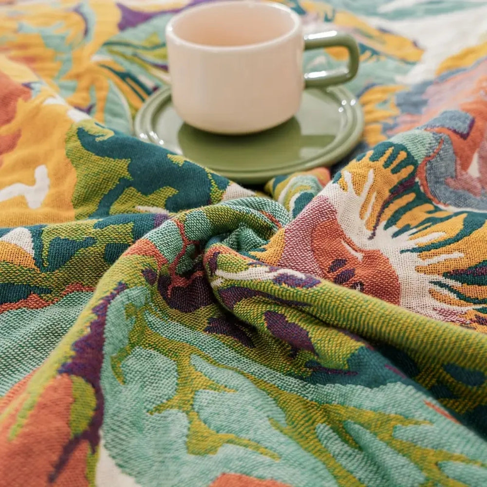 Lisslune | Sienna Floral Bloom Cotton Blanket