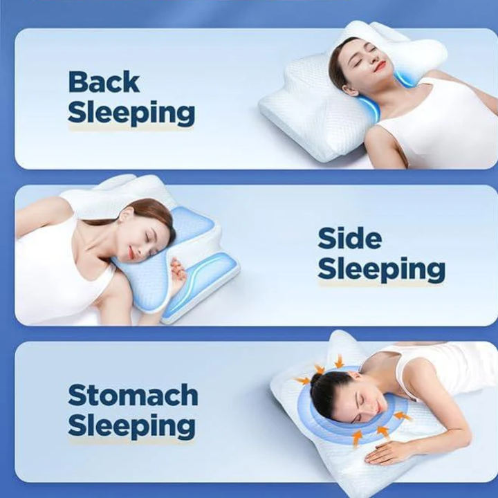 Lisslune | Pillow for Back & Shoulder Pain Relief – Orthopedic Memory Foam Posture Pillow for Neck, Shoulder & Spinal Alignment Support