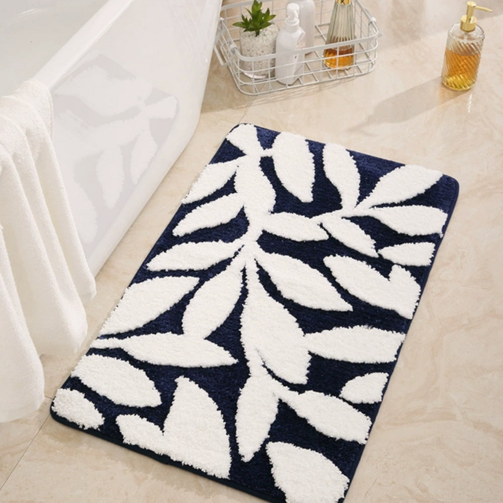 Lisslune | Zyphire Leaf Pattern Bath Mat