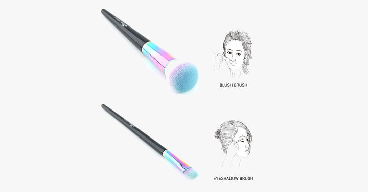 Lisslune | Black Mermaid Rainbow Feather Set