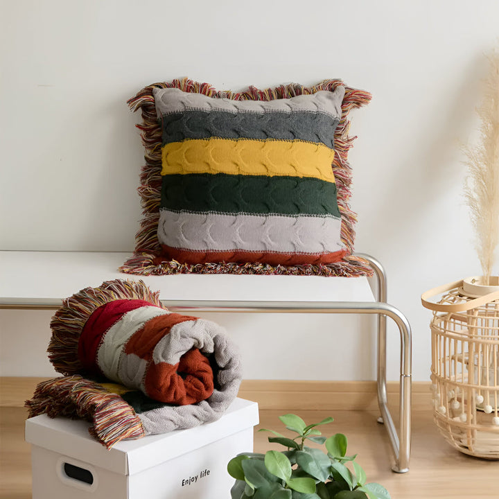 Lisslune | Colorful Radiance Knit Cushion