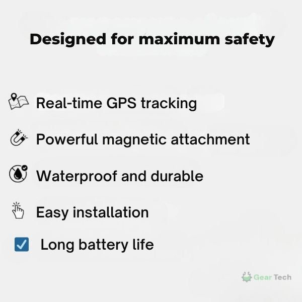 Lisslune | GPS Tracker for Motorcycles | Waterproof, Magnetic & No Subscription Required for Global Tracking