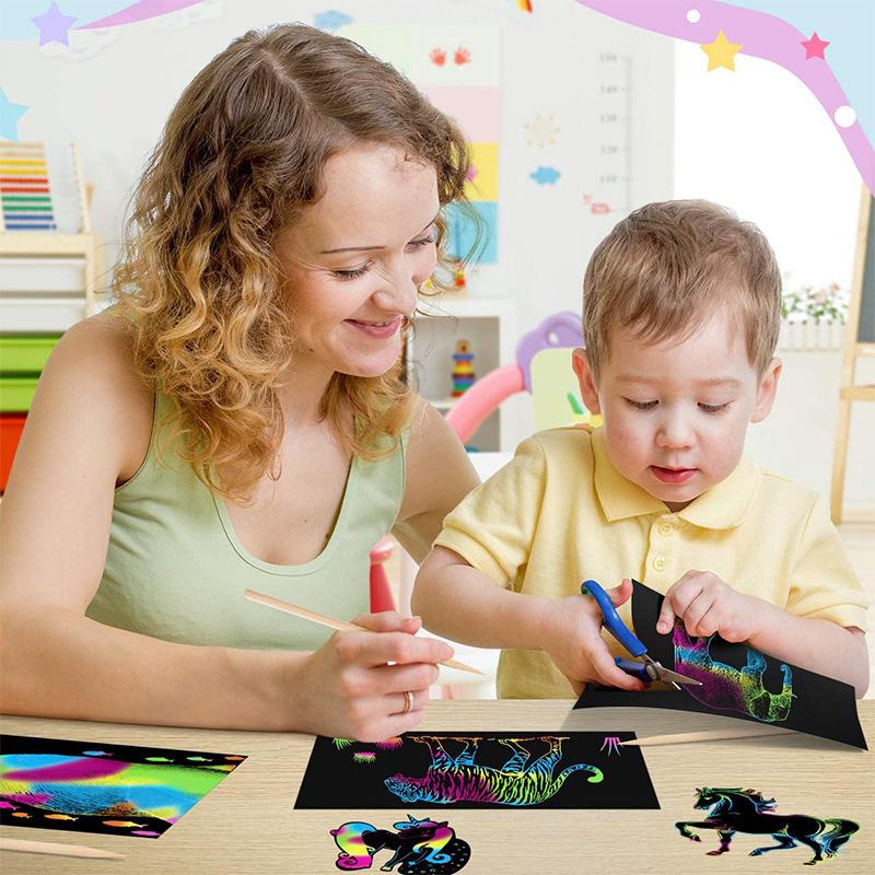 Lisslune | Colorful Rubbing Paper for Kids