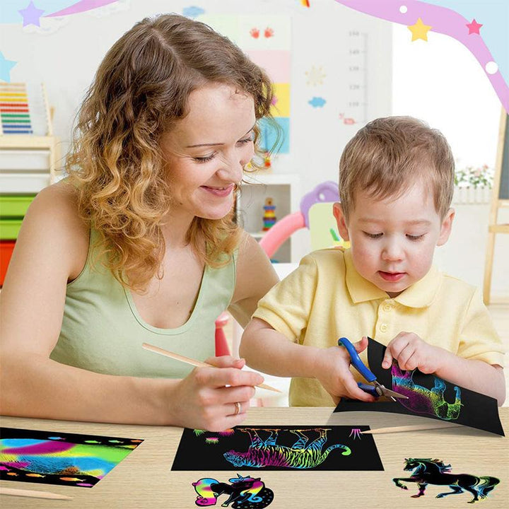 Lisslune | Colorful Rubbing Paper for Kids