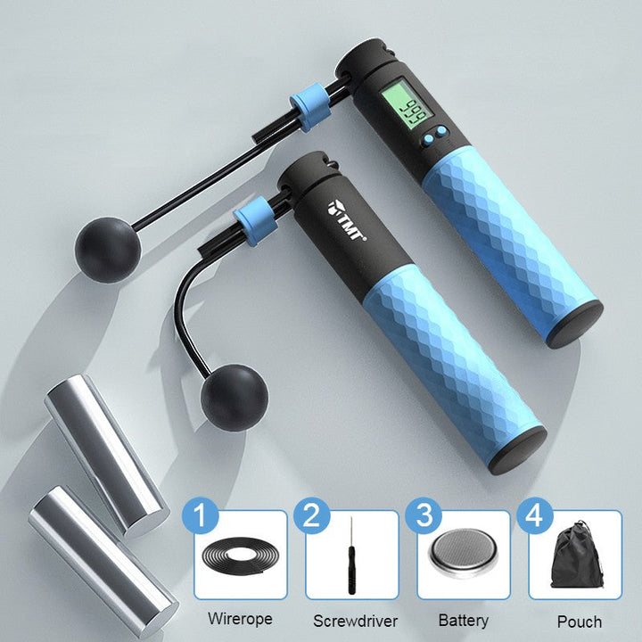 Lisslune | 2-in-1 Weighted Smart Digital Jump Rope with Dual-rope Configuration, for Easy Full-body Workout