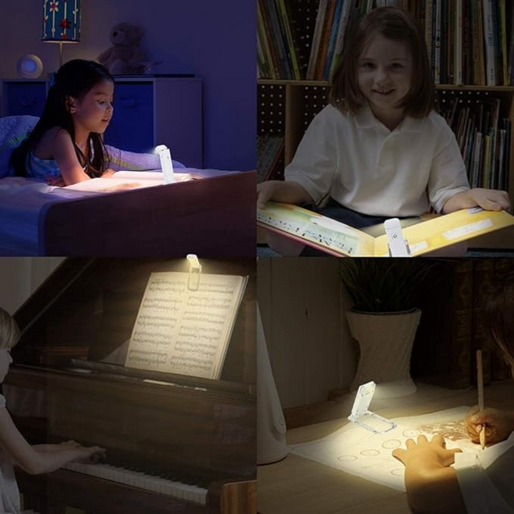 Lisslune | Book Reading Lights - Adjustable LED Clip-on Rechargeable Book Light, USB Powered for Reading in Bed, Best for Bookworms and Kids