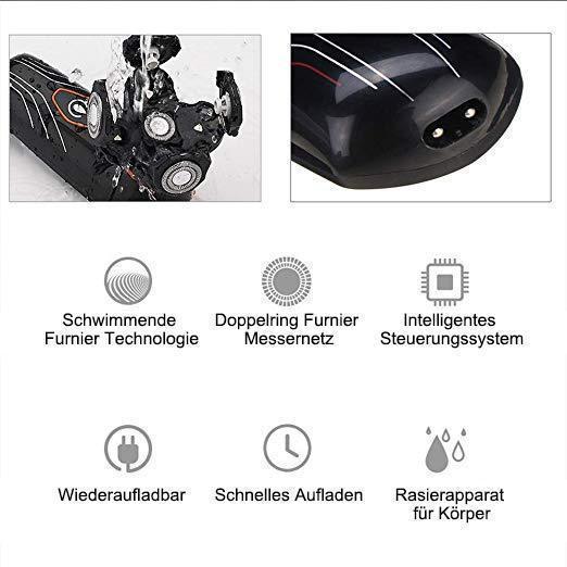 Lisslune | 5 in 1 Men rechargeable 4D Rotary shaver