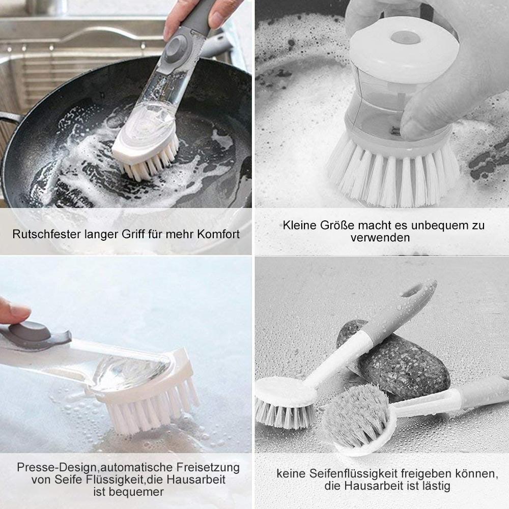 Lisslune | Bequee Soap splashes kitchen cleaning brush with long handle scrubber