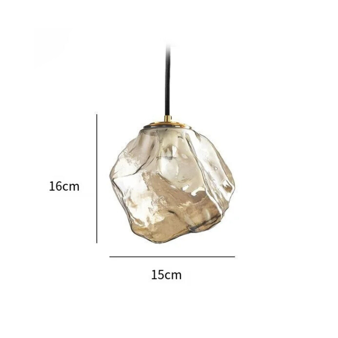 Lisslune | Frostglow Glass Pendant Inspired by Ice Cubes