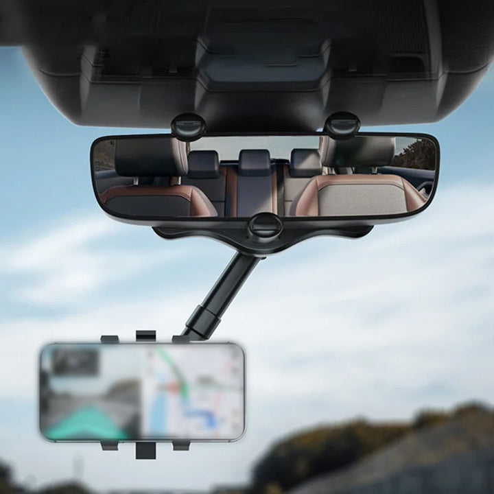 Lisslune | Multifunctional 360° Car Rearview Mirror Phone Holder