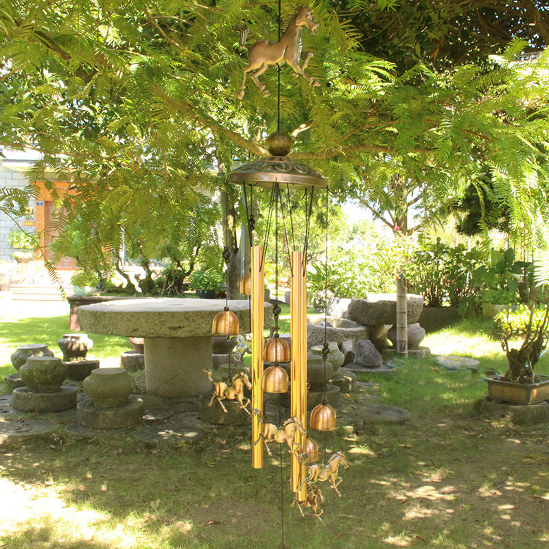 Lisslune | Retro Bronze Horse Wind Chime