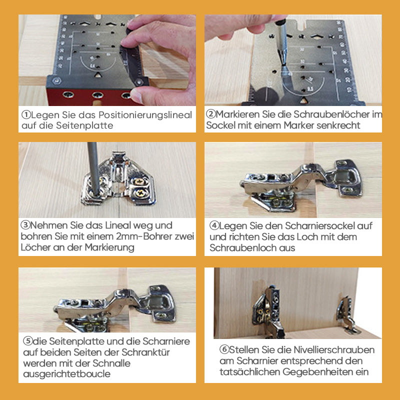 Lisslune | 35mm Hinge Hinge Template Drill Locator