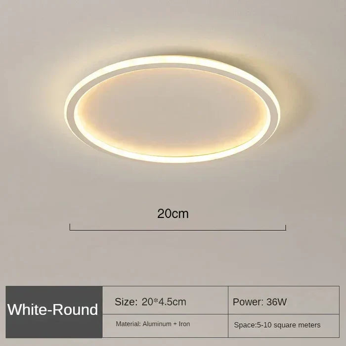 Lisslune | Scandinavian Round Ceiling Lamp - AuroraSphere
