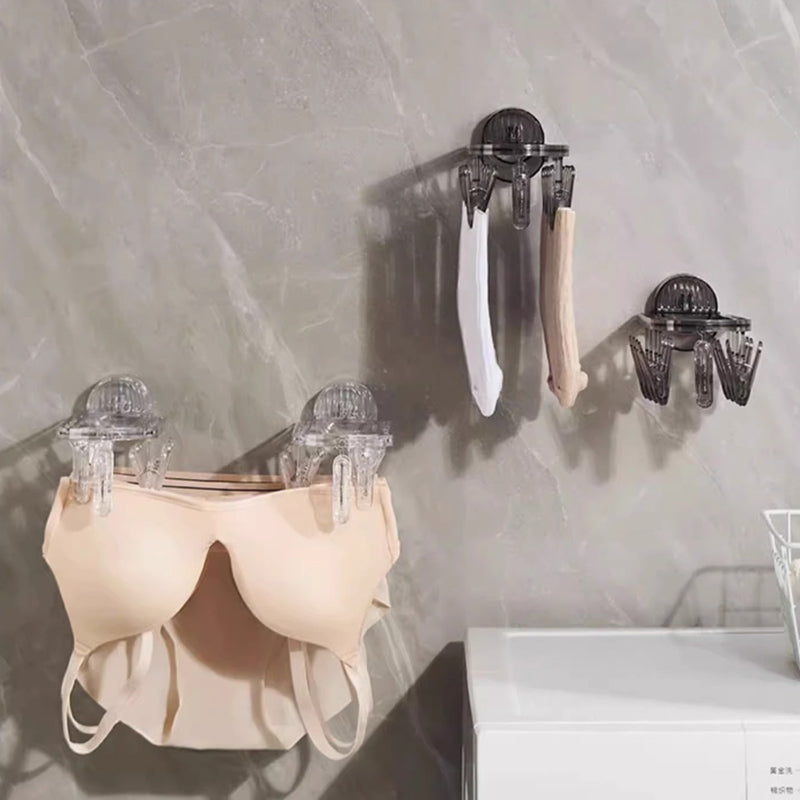 Lisslune | Suction cup collapsible clothes hanger with clip