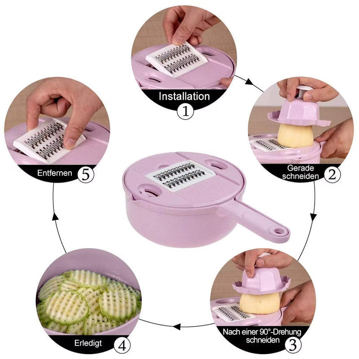 Lisslune | 12-in-1 multifunctional vegetable cutter