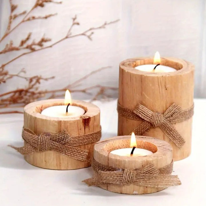 Lisslune | Bamboo Essence Candle Holders | 3 sets