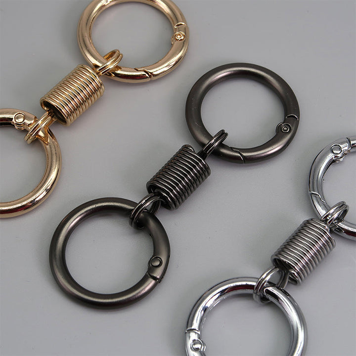 Lisslune | Nordic Retro Spring Double Ring Keychain