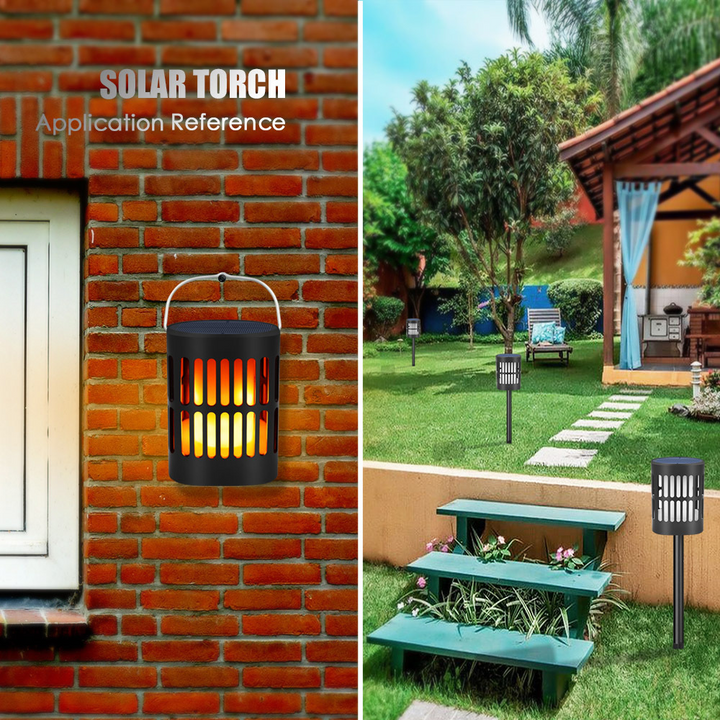 Lisslune | Solar LED Flame Lantern – Decorative Outdoor Lighting for Garden and Terrace with Hanging Possibility
