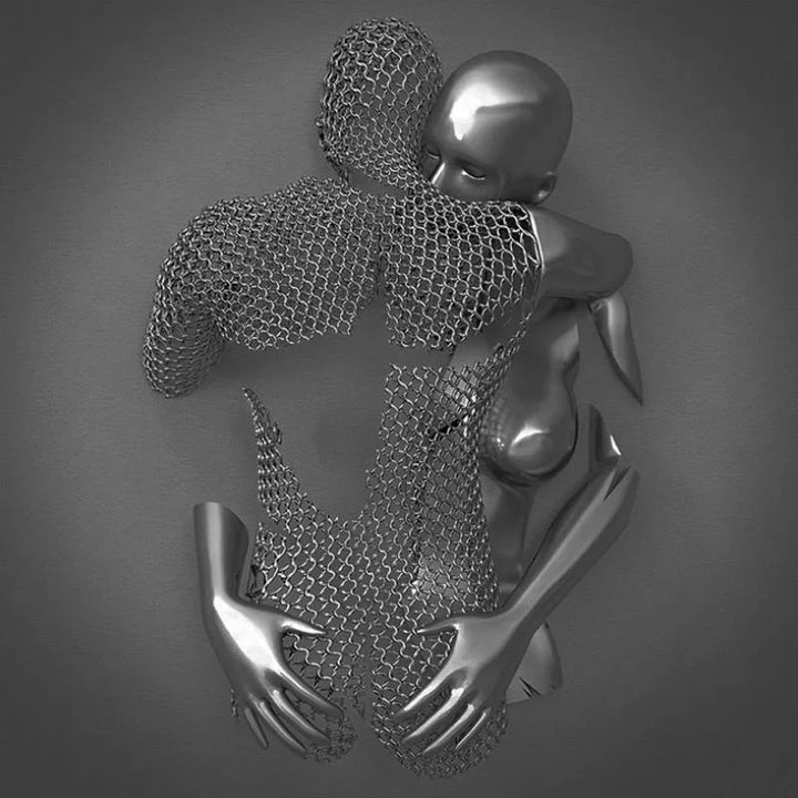 Lisslune | Love Canvas with Elegant Metal Figure in Modern Design