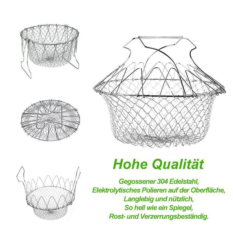 Lisslune | Stainless Steel Retractable Strainer Cooking Basket