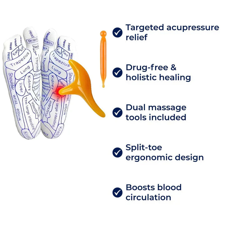 Lisslune | Therapeutic Massage Socks | Acupressure Design for Instant Pain Relief & Relaxation at Home