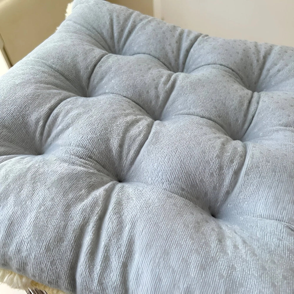 Lisslune | Fuzzy Checkered Fur Padded Cushion