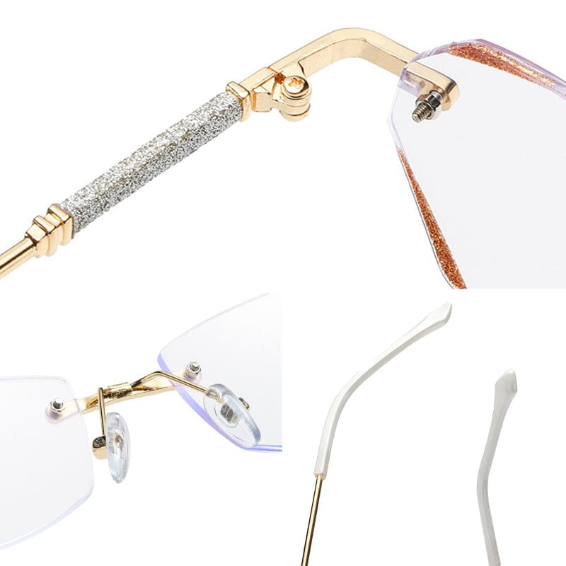 Lisslune | Fashionable rimless blue light blocking reading glasses