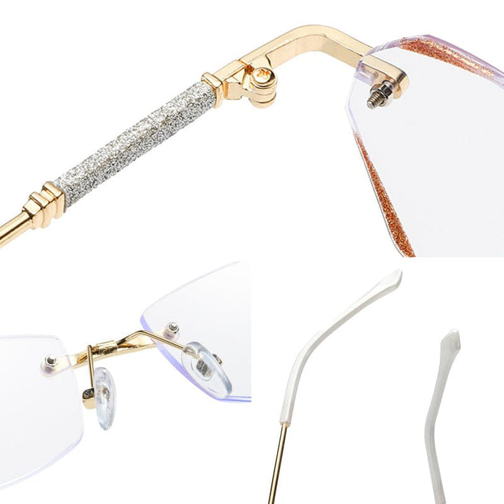 Lisslune | Fashionable rimless blue light blocking reading glasses