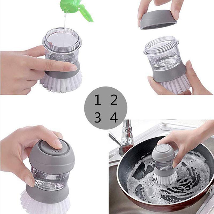 Lisslune | Dishwashing brush with integrated detergent dispenser