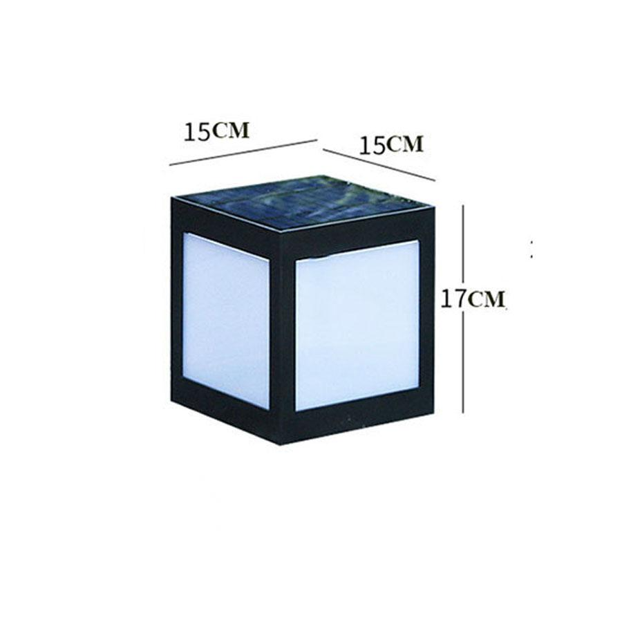 Lisslune | Solar LED garden lantern in square design – decorative outdoor lighting for paths and terrace