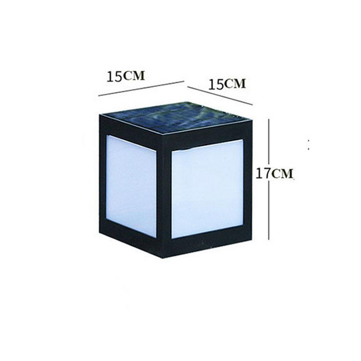 Lisslune | Solar LED garden lantern in square design – decorative outdoor lighting for paths and terrace