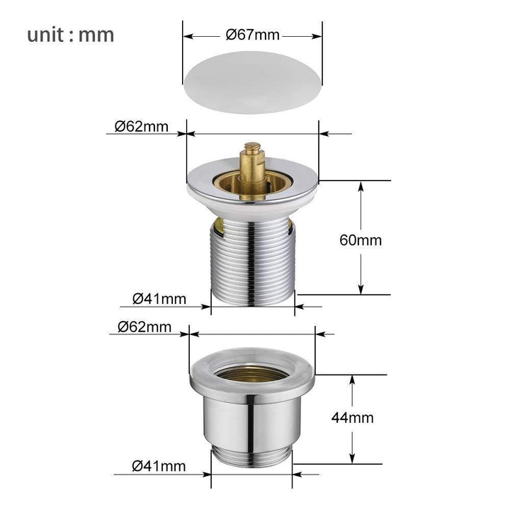 Lisslune | Bathroom Sink Drain Set Pop Up Drain Valve Sink Stopper