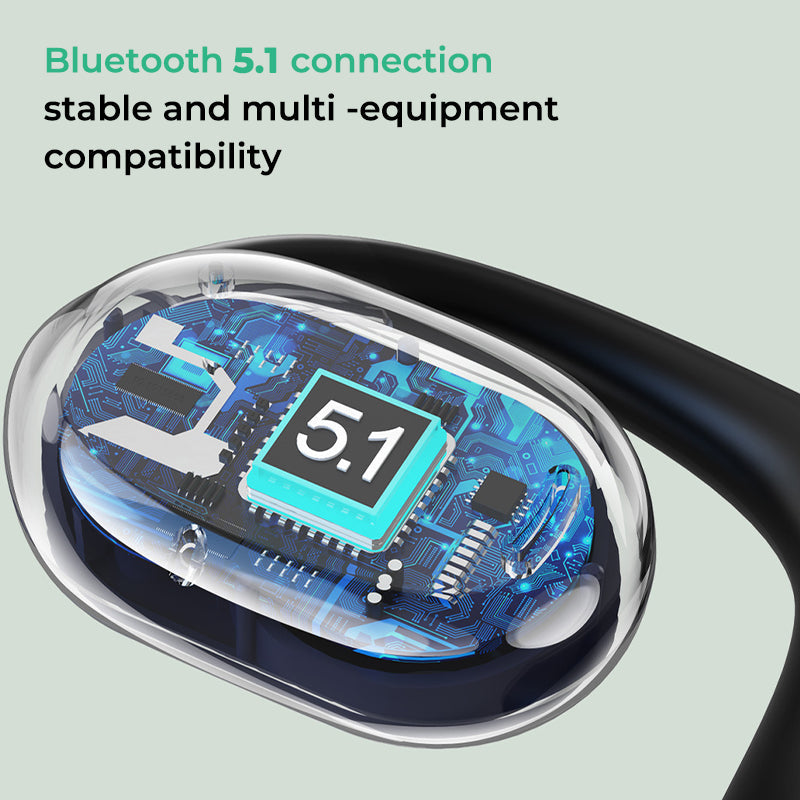 Lisslune | AirBeat Flex Open Ear Bluetooth Headphones – Comfortable & Safe Sports