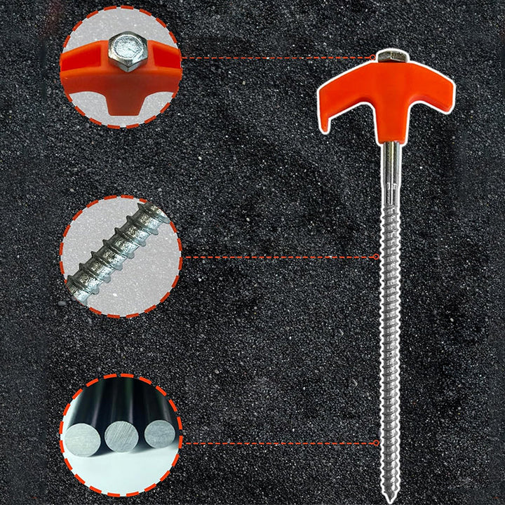 Lisslune | Rotatable tent pegs with thread