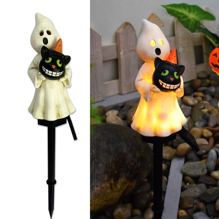 Lisslune | Halloween Solar Lights – Decorative LED Garden Lights with Pumpkin and Witch Designs