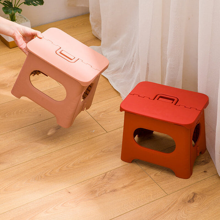 Lisslune | Folding Step Stool with Handle | Lightweight. Durable & Space-Saving for Kitchen. Bathroom. Office & Outdoor Use