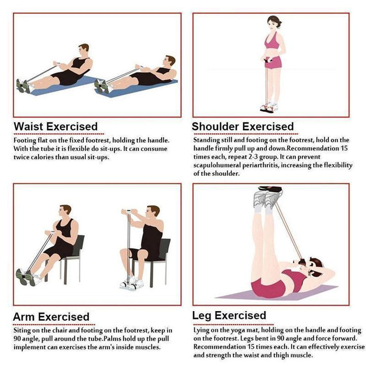 Lisslune | Bequee Multifunctional Adjustable Sit-Up Bar Assistance Device/Pedal Resistance Band